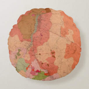 Geologisk karta av det Washoe området Rund Kudde