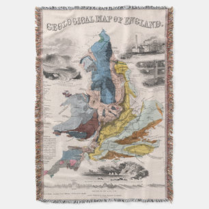 Geologisk karta av England Filt