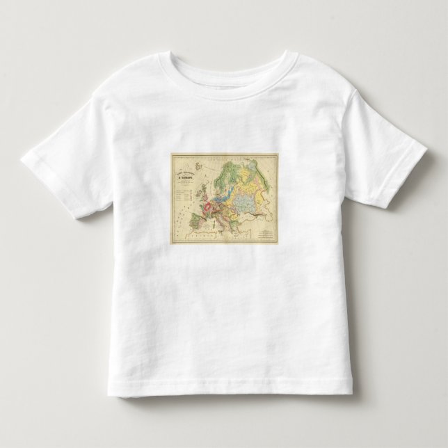 Geologisk karta av Europa T-shirt (Framsida)