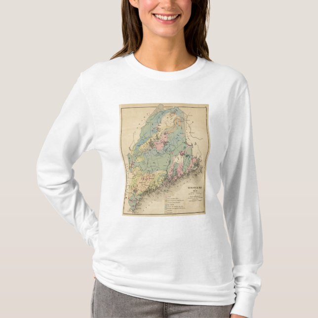 Geologisk karta av Maine Tee (Framsida)