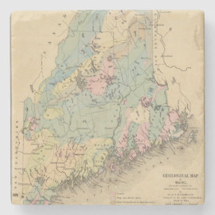 Geologisk karta av Maine Underlägg Sten