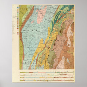 Geologisk karta av New Hampshire 2 Poster
