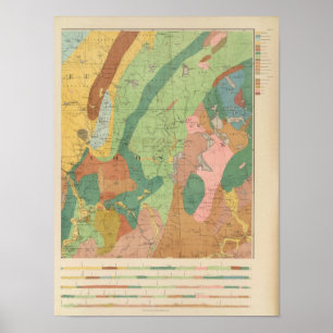 Geologisk karta av New Hampshire 5 Poster