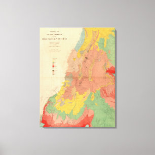 Geologisk karta av Utah Canvastryck