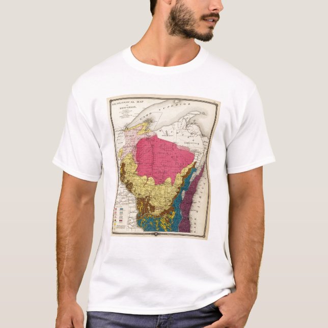 Geologisk karta av Wisconsin Tee (Framsida)