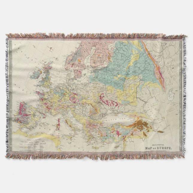 Geologisk karta Europa Filt (Framsidan)