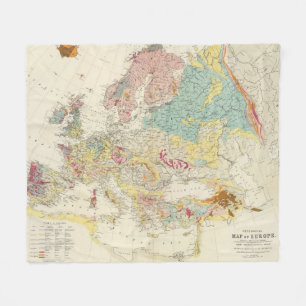 Geologisk karta Europa Fleecefilt