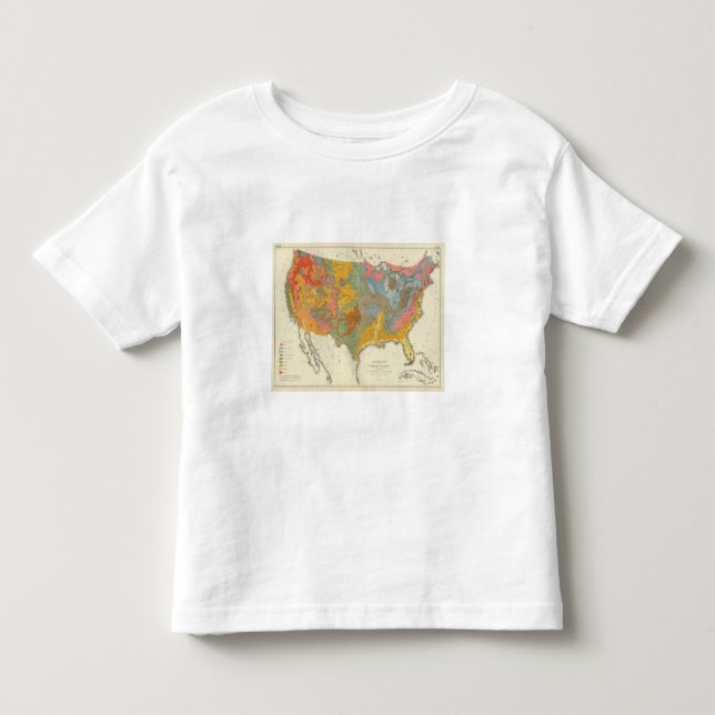 Geologisk karta för US T Shirt (Framsida)