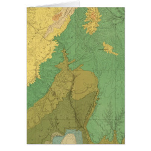Geologisk Karta i Mesozoic Terraces Hälsningskort