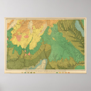 Geologisk Karta i Mesozoic Terraces Poster