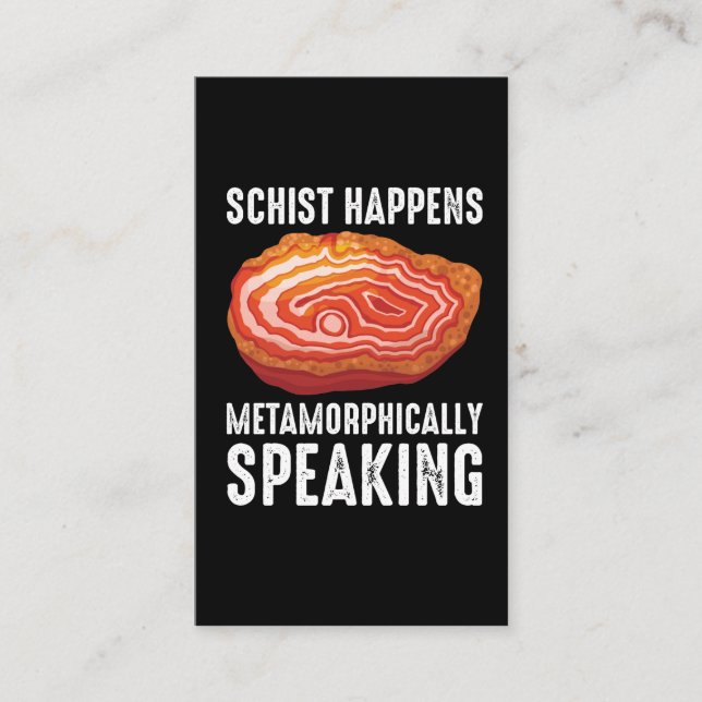 Geologisk mineralisk geodestiker - nukleär geolog visitkort (Framsida)