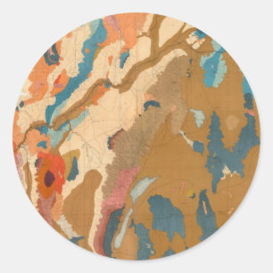 Geologisk Nevada platå Runt Klistermärke