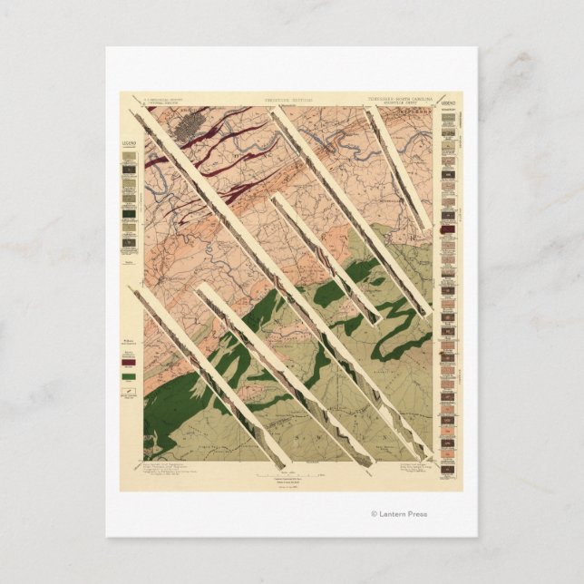 Geologisk undersökning av Tennessee och North Vykort (Framsida)