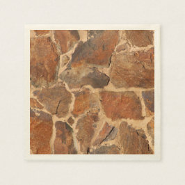 Geologisk uppvärmningsglöd för benstenens struktur pappersservett