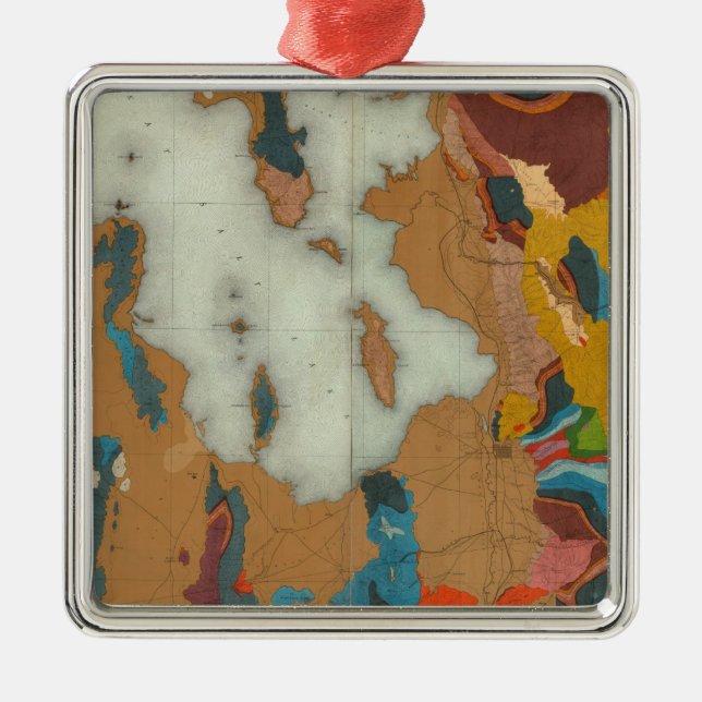 Geologisk Utah handfat Julgransprydnad Metall (Framsidan)