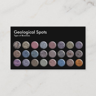 Geologiska fläckar - svart visitkort