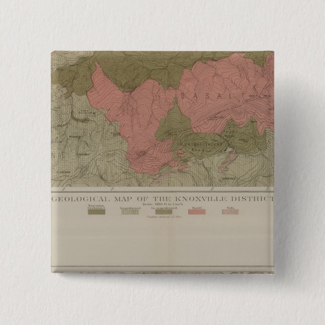 Geologiska Karta i distriktet Knoxville Knapp (Framsida)