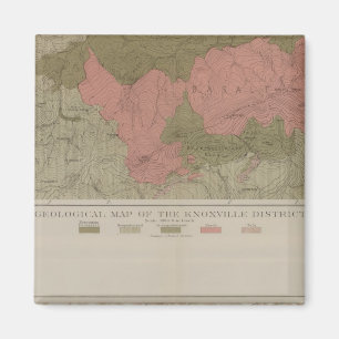 Geologiska Karta i distriktet Knoxville Magnet