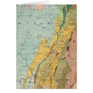Geologiska Karta i New Hampshire 2 Hälsningskort