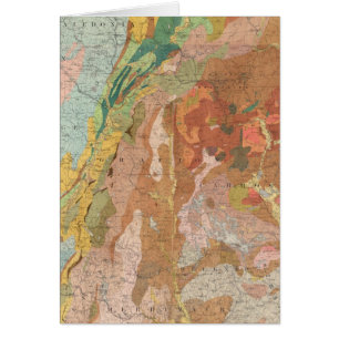 Geologiska Karta i New Hampshire Hälsningskort