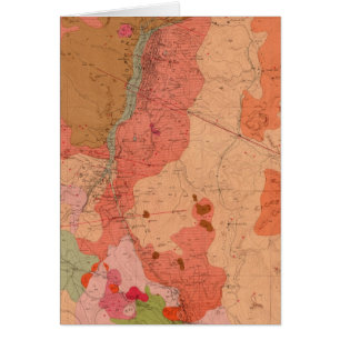 Geologiska Karta i Washoe-distriktet Hälsningskort