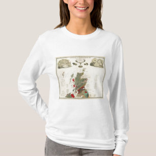 Geologiska palaeontological kartabrittöar t-shirt