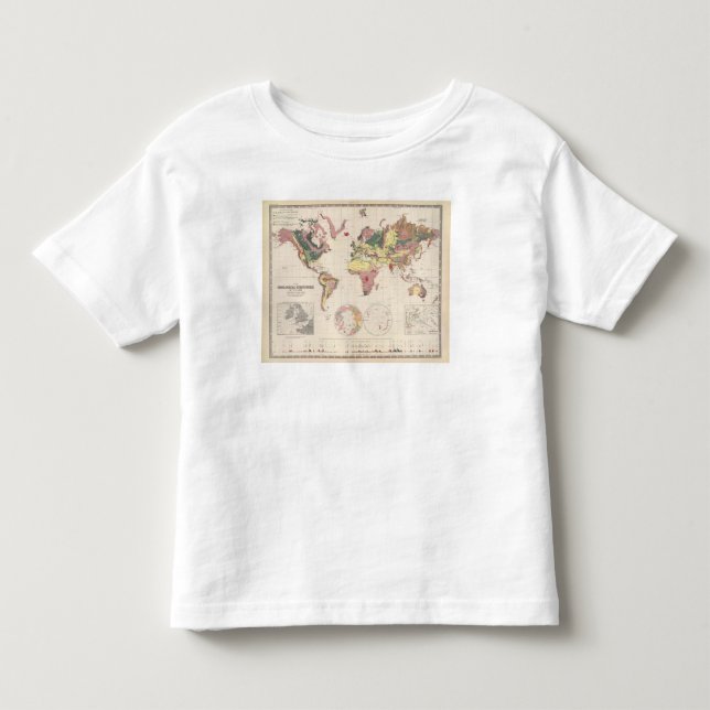 Geologiskt strukturera av jordklotet tee shirt (Framsida)