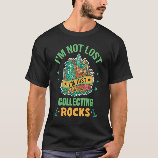 Geologist för högskolegeologi i Mineral Geode Sten T Shirt (Framsida)