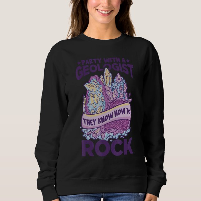 Geologist Party  Rock Collector Women Geology T Shirt (Framsida)