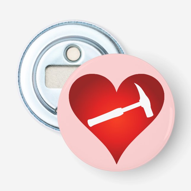 Geologisternas hjärta och Sten Hammer Flasköppnare (Framsidan)