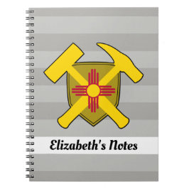 Geologisternas Logotyp Sten Hammer och New mexico Anteckningsbok
