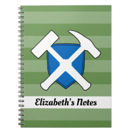 Geologisternas Logotyp Sten Hammer och Scottish Fl Anteckningsbok