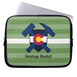 Geologisternas Sten Hammer-Logotyp med Colorado Fl Laptop Fodral
