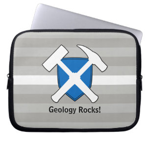 Geologisternas Sten Hammer-Logotyp med skotsk Flag Laptop Fodral