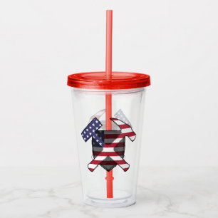 Geologisternas Sten Hammer med amerikansk Flagga Take Away Mugg