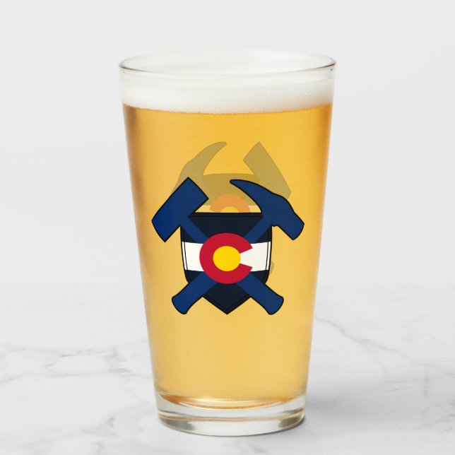 Geologisternas Sten Hammer med Colorado Statlig fl Glaskopp (Framsida fylld)