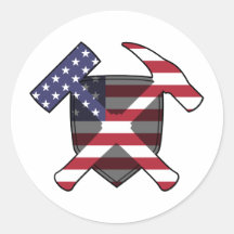 Geologisters Sten Hammer Shield - American Flagga