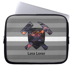 Geologist's "Lava Älskare" Sten Hammer Logotyp Laptop Fodral