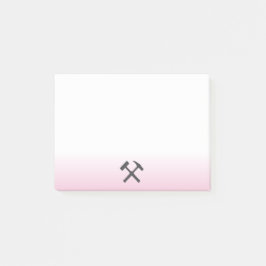 Geologist's Rock Hammer Logo Post-it Block