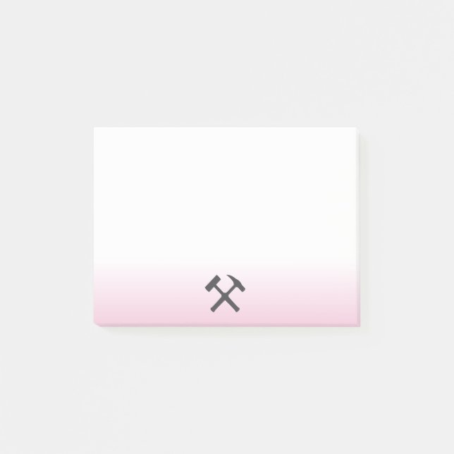 Geologist's Rock Hammer Logo Post-it Block (Framsida)