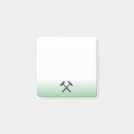 Geologist's Rock Hammer Logo Post-it Block