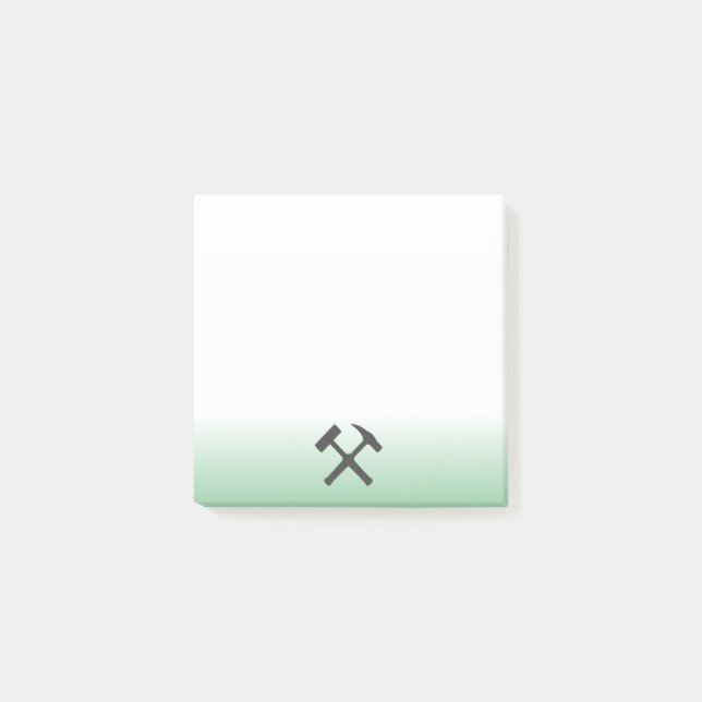 Geologist's Rock Hammer Logo Post-it Block (Framsida)