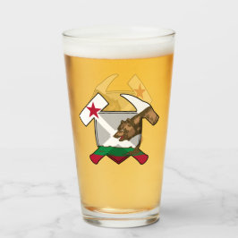 Geologist's Sten Hammer and California Flagga Logo Glaskopp