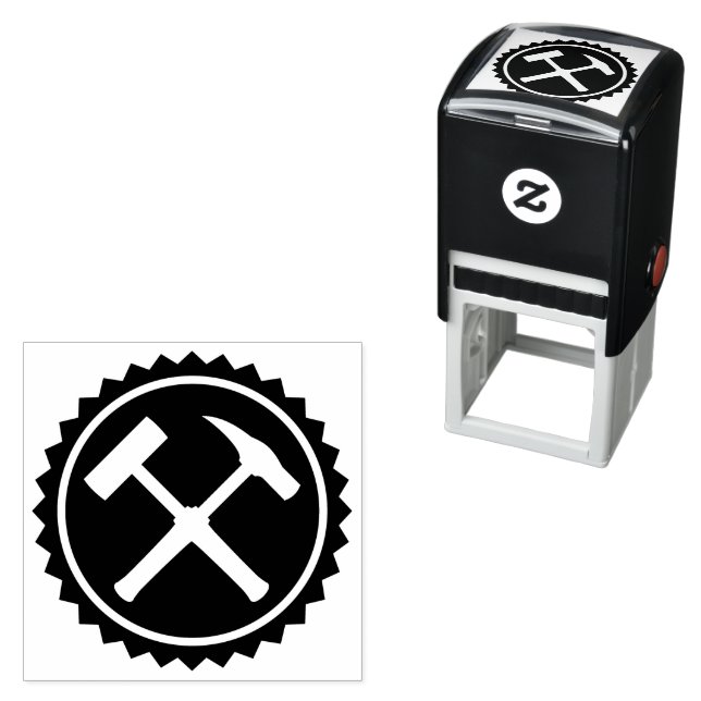 Geologist's Sten Hammer Badge Självfärgande Stämpel (In Situ)