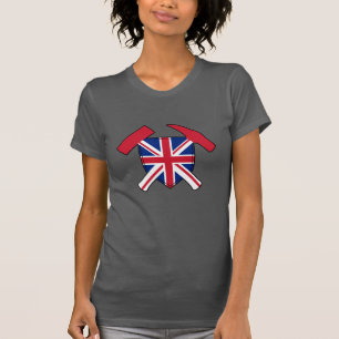 Geologist's Sten Hammer Logotyp- Union Jack Versio T Shirt