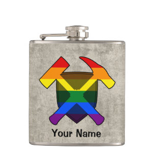 Geologist's Sten Hammer Shield-HBT Rainbow Flagga Fickplunta