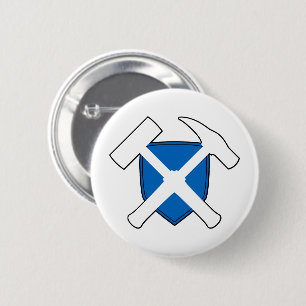 Geologist's Sten Hammer Shield - Scottish Flagga Knapp