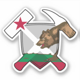 Geologist's Sten Hammers- California Flagga Vinyl Klistermärken