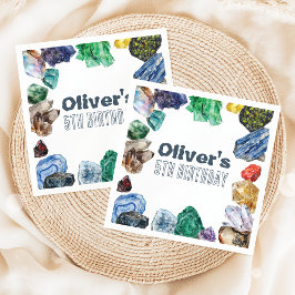 Geology Birthday Rocks Dig Party Napkins Pappersservett
