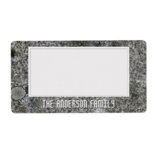 Geology Grått Granite Sten Struktur Storage-etiket Fraktsedel